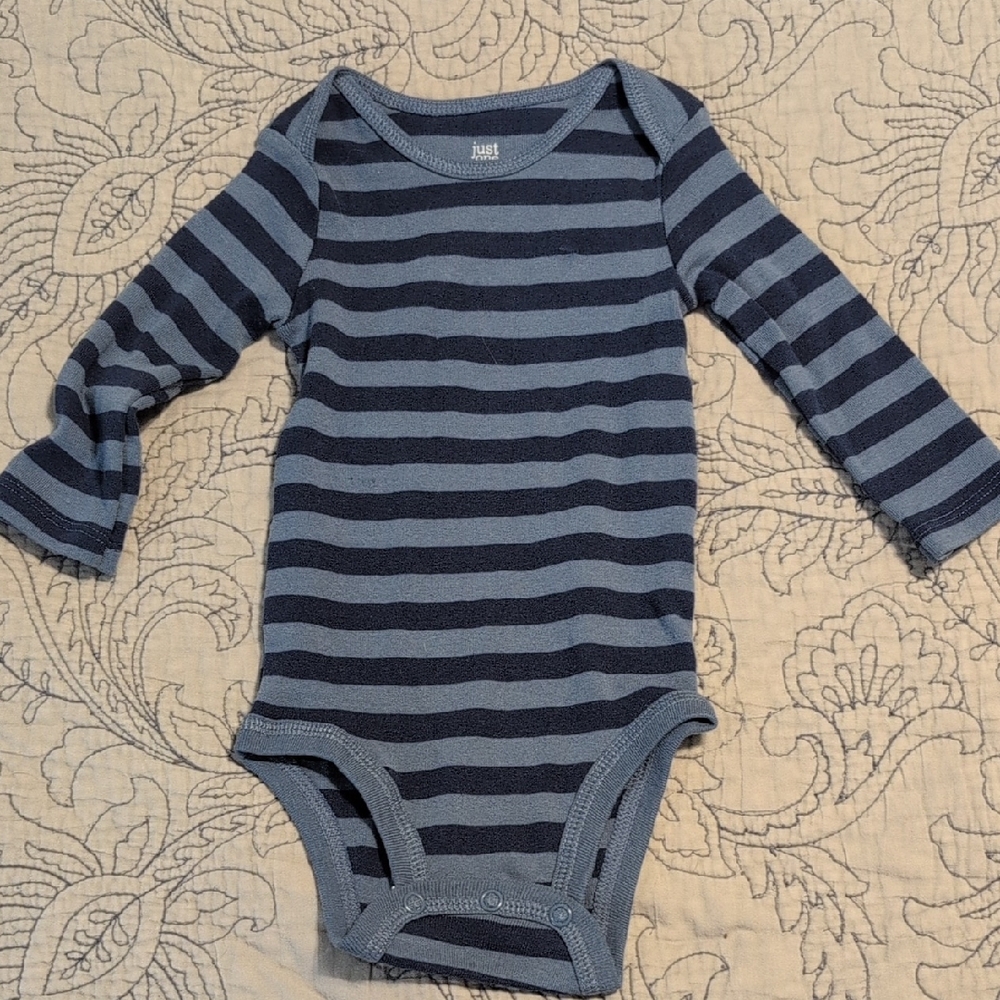 Carter's Navy and Gray Striped Bodysuit